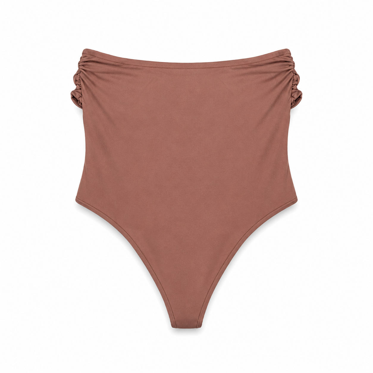 Mocha Strapless Embellished Bodysuit on a clean white studio background.