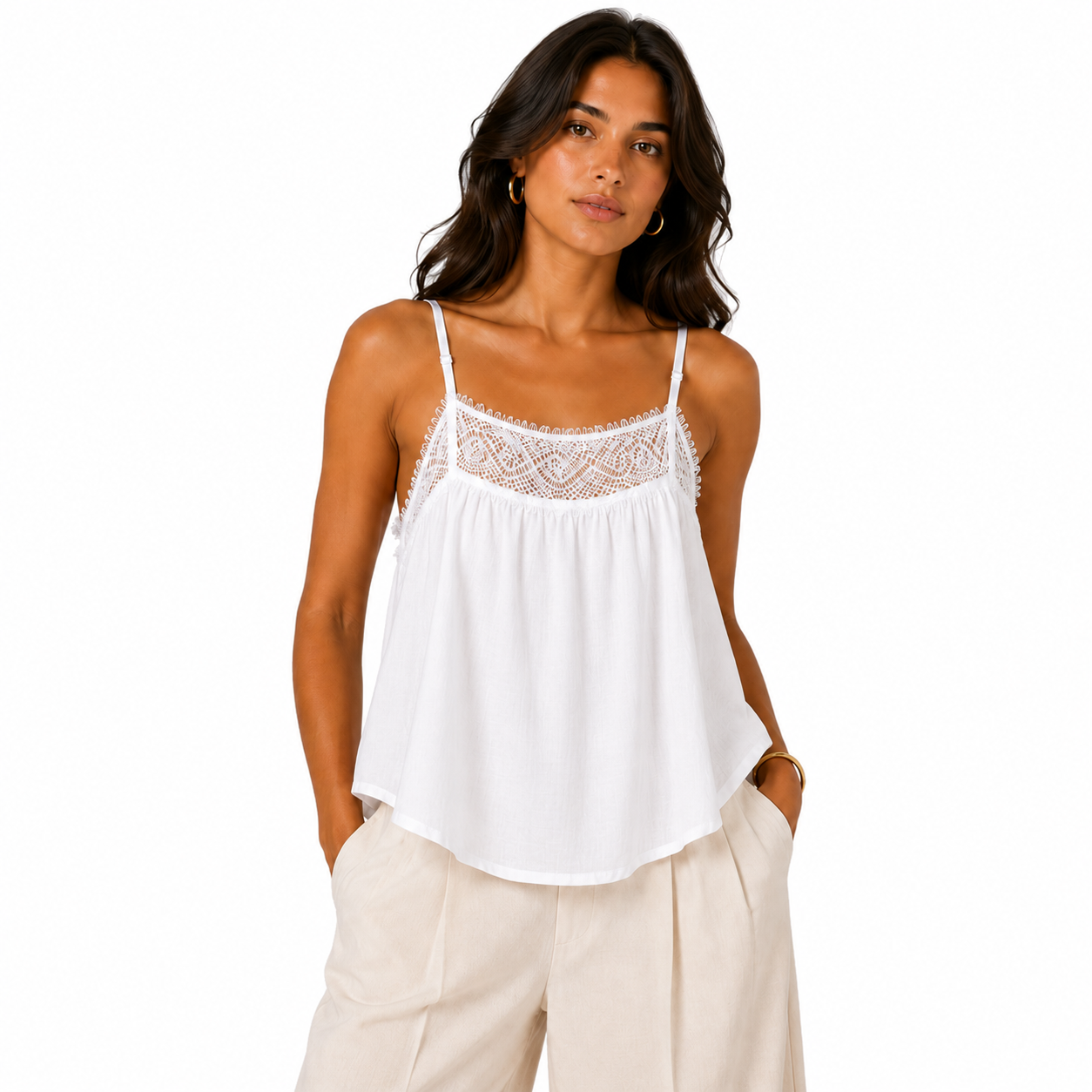 Lace Trim Camisole Top