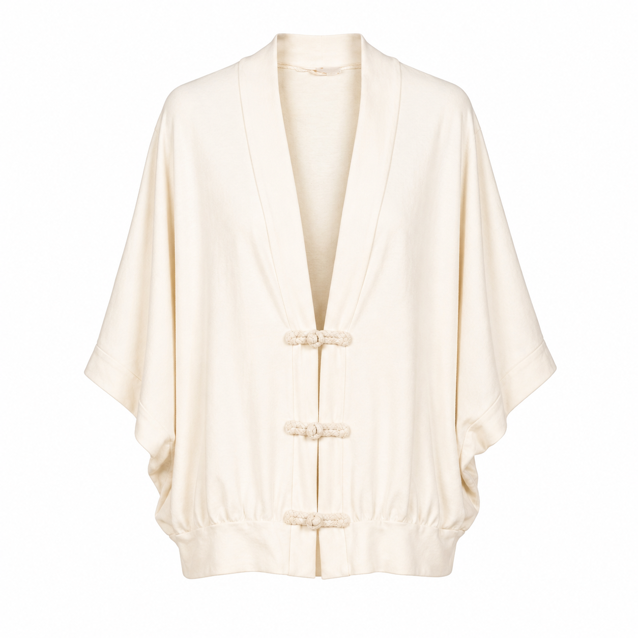 Ivory Kimono Sleeve Jacket on a clean white studio background.