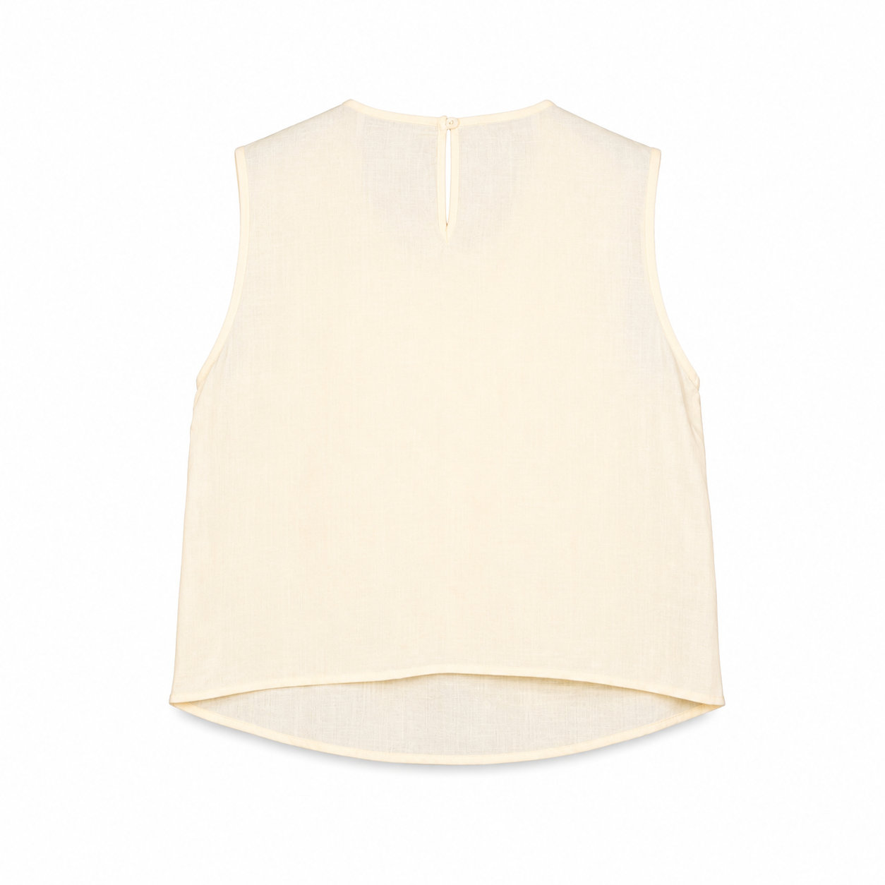 Ivory Sleeveless Shell Top on a clean white studio background.