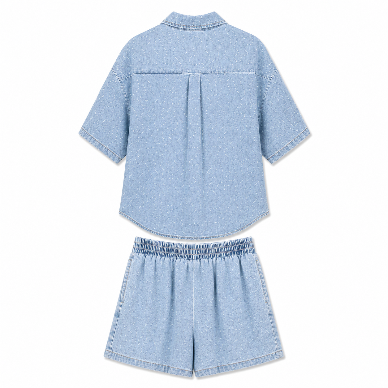 Light Blue Short Sleeve Shirt on a clean white studio background.