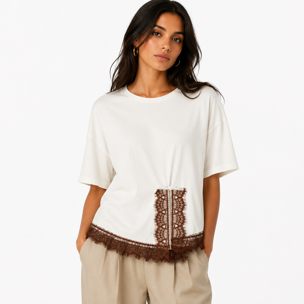 White Lace T-Shirt