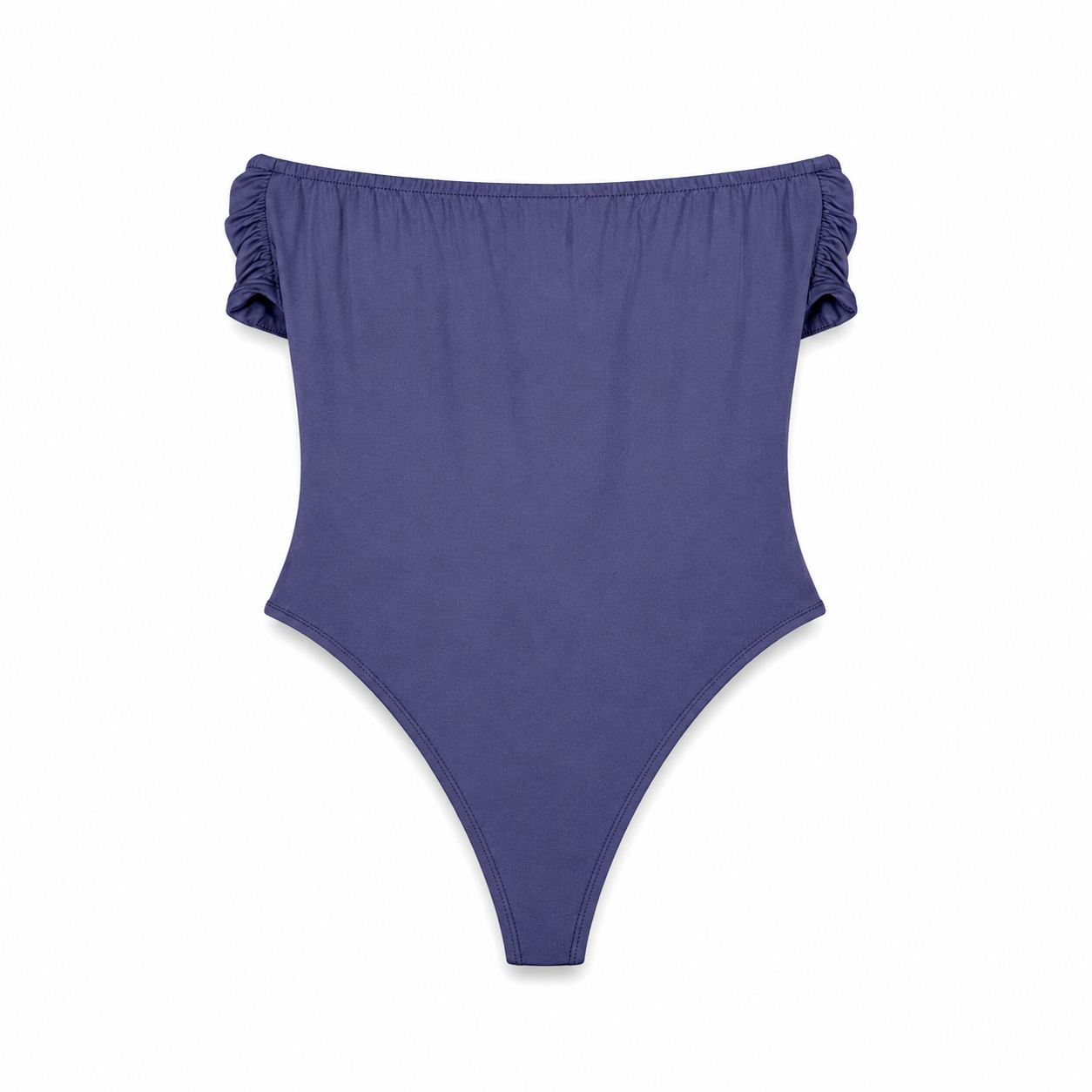 Navy Strapless Embellished Bodysuit on a clean white studio background.