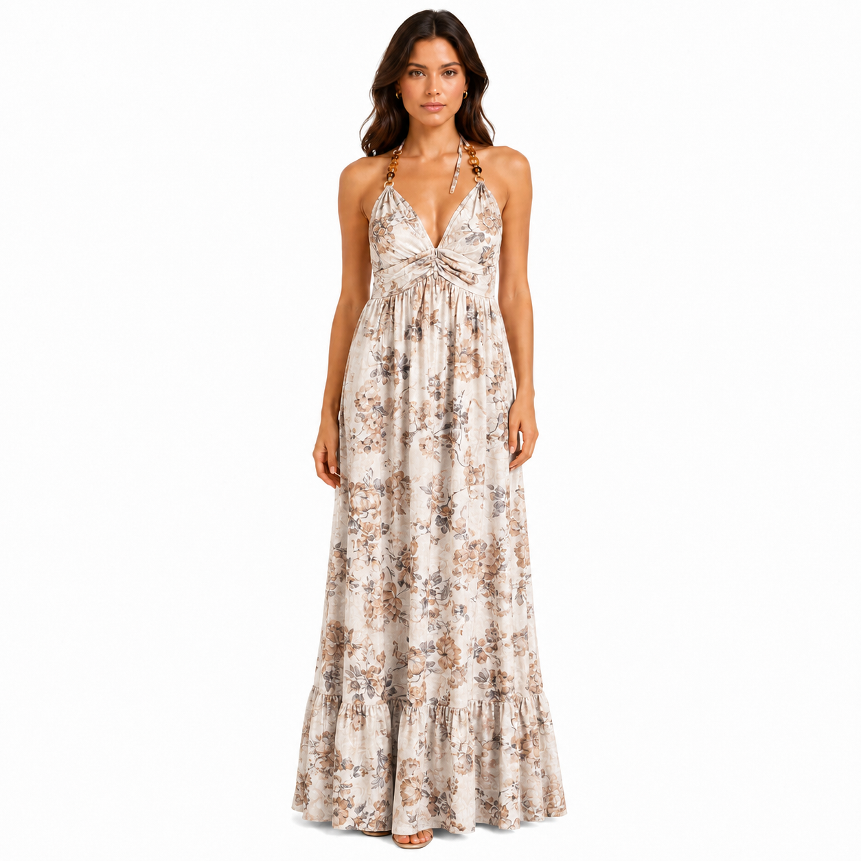 Floral Halter Maxi Dress