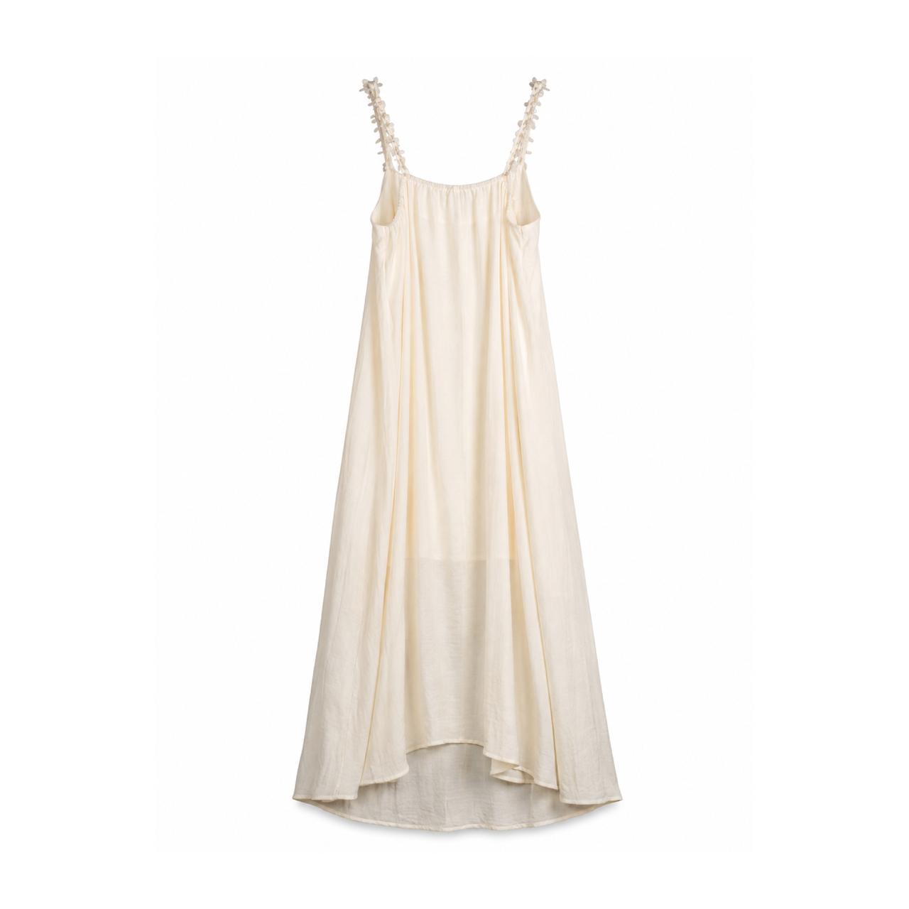 Ivory Floral Strap Maxi Dress on a clean white studio background.