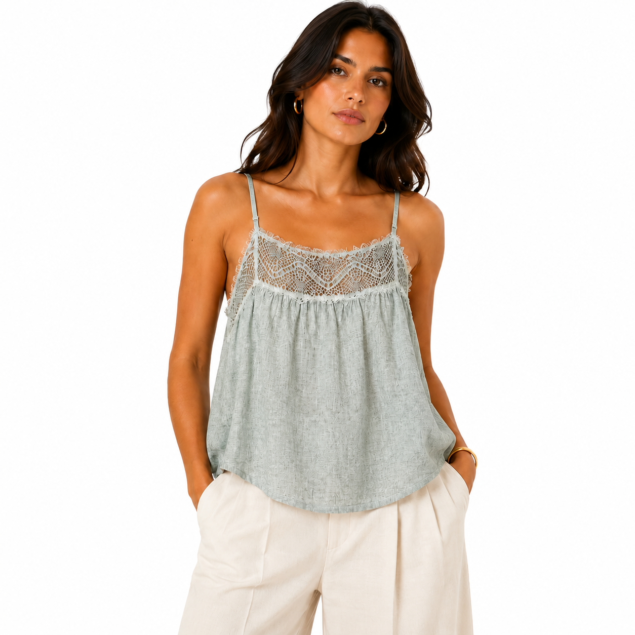 Lace Trim Camisole Top