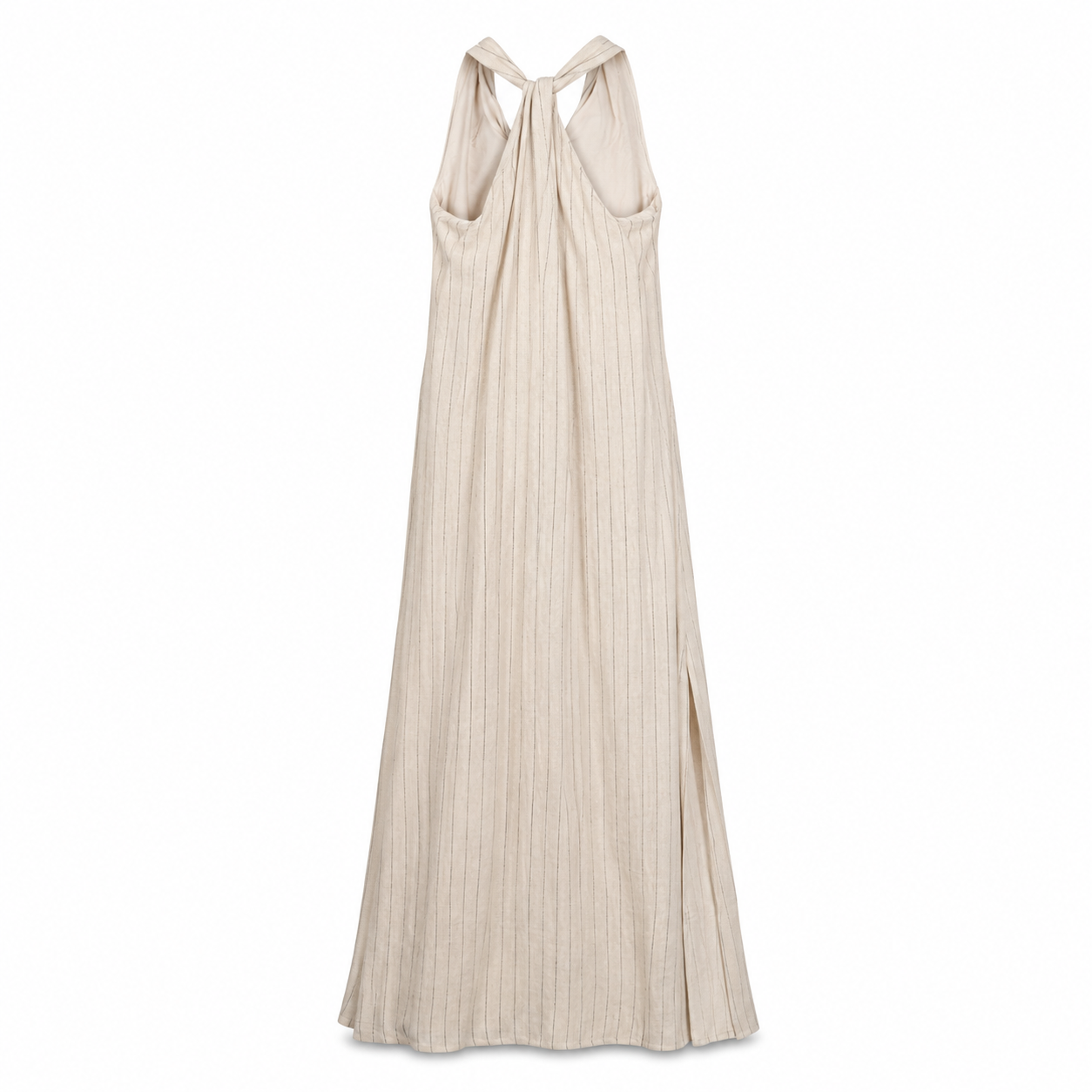 White One-Shoulder Tie Maxi Dress on a clean white studio background.