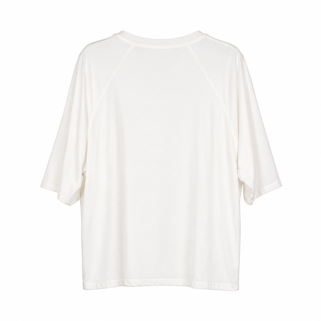 White Lace Applique Oversized T-Shirt on a clean white studio background.
