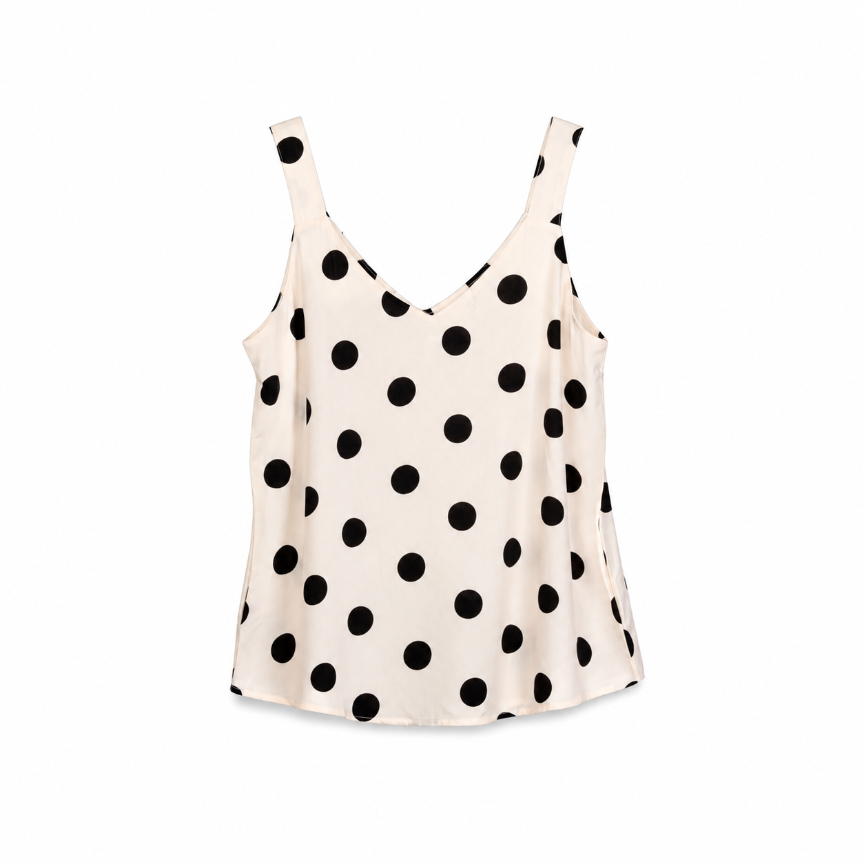 Ivory Polka Dot Tank Top on a clean white studio background.