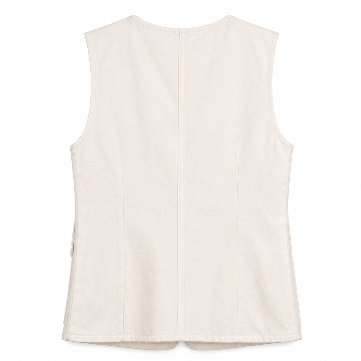 Ivory Utility Vest on a clean white studio background.