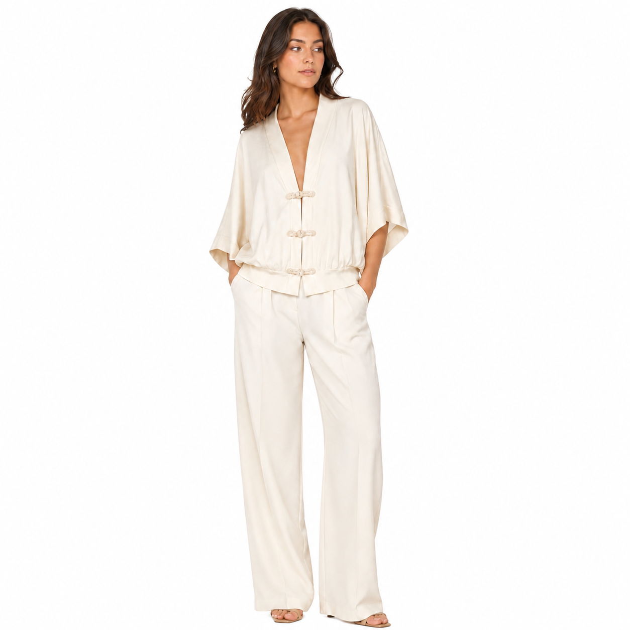 Ivory Kimono Sleeve Jacket