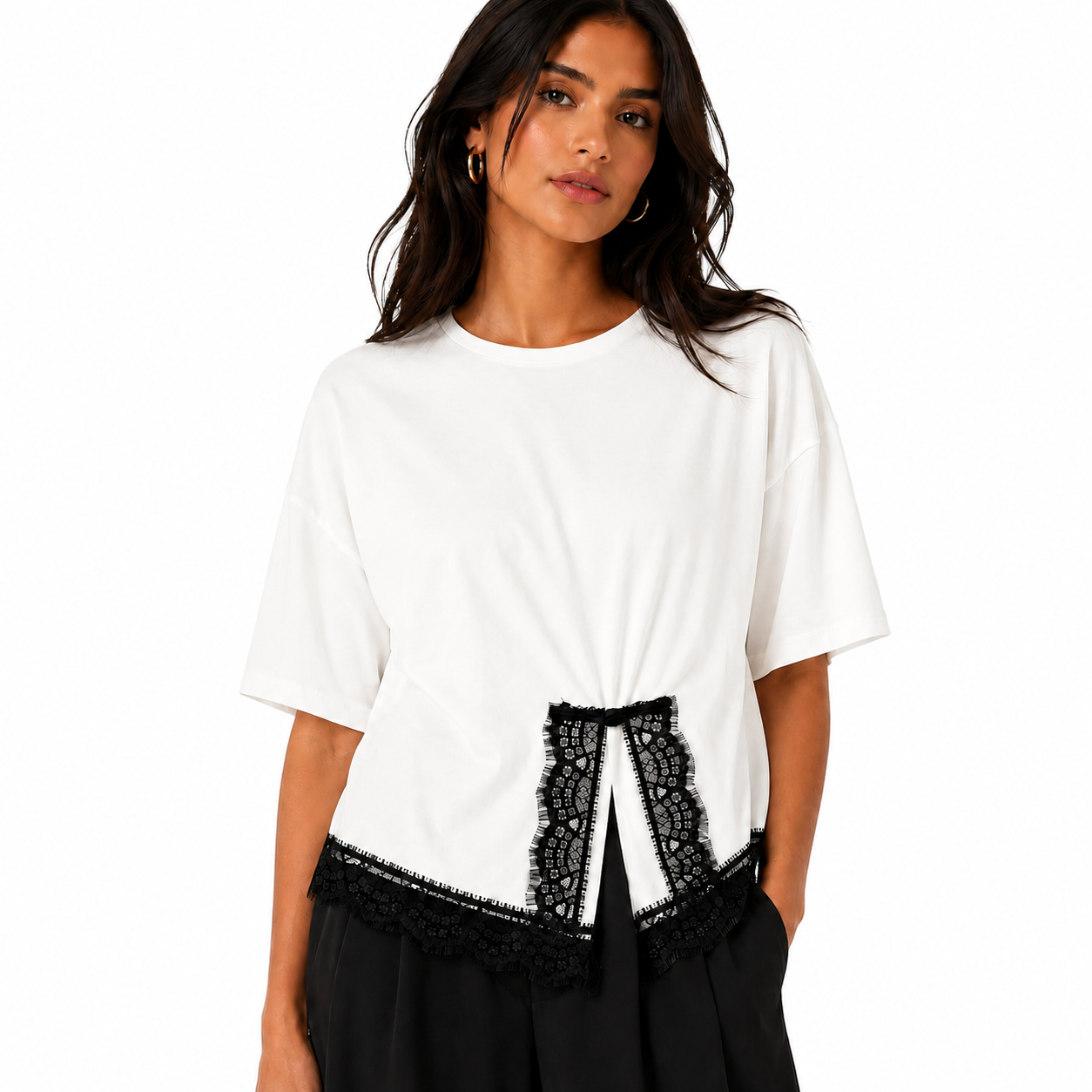 White Lace T-Shirt