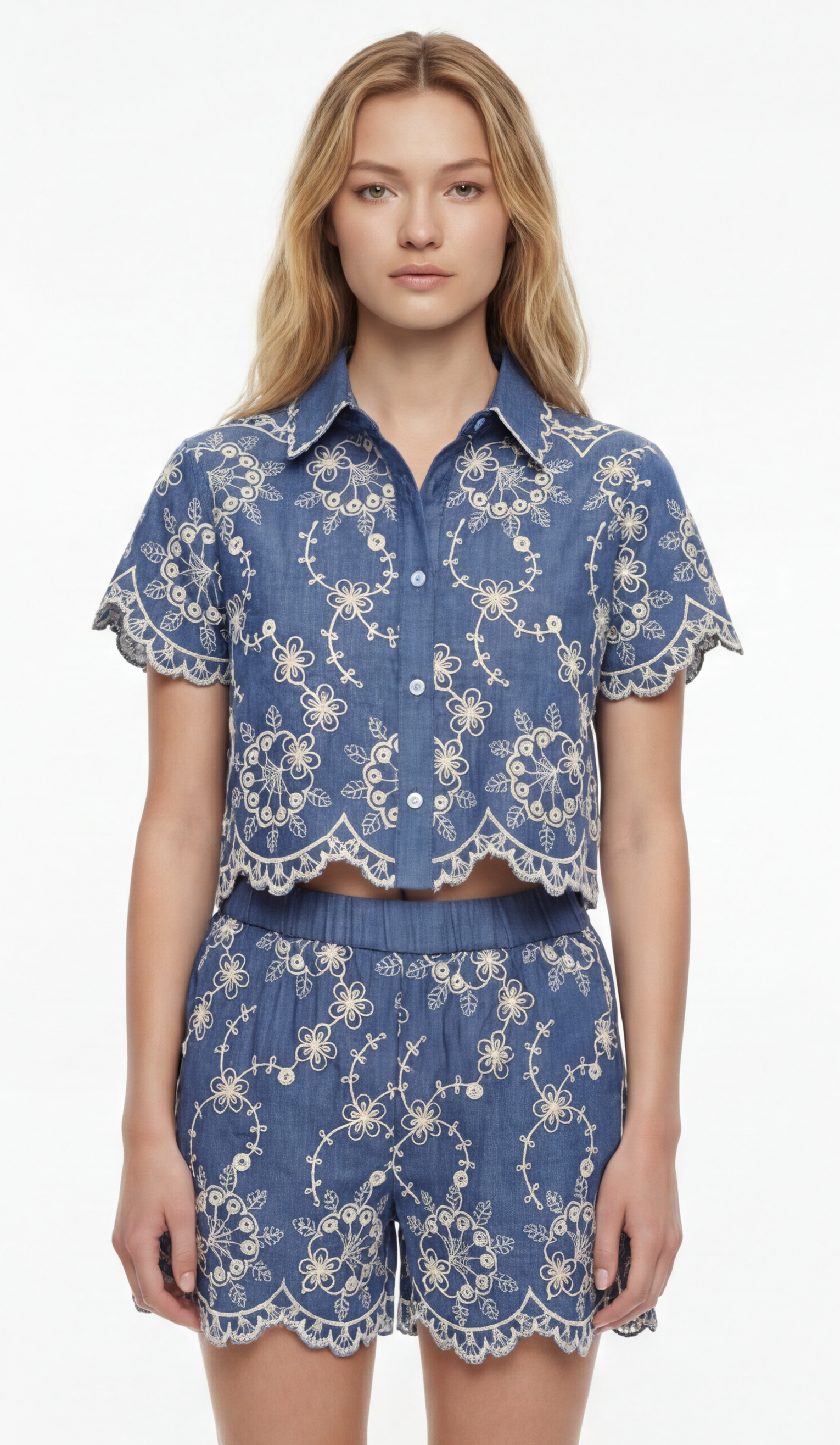 Floral Denim Set